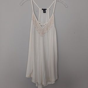 Cream Flowy Tank Top